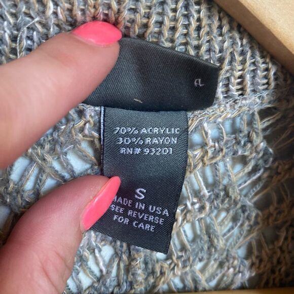 Dots Open Front Cardigan Short Sleeve Size Small - Picture 2 of 4